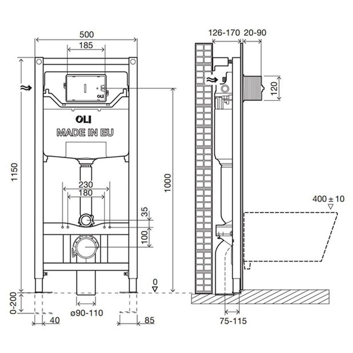 Инсталляция oli 120 Eco Sanitarblock