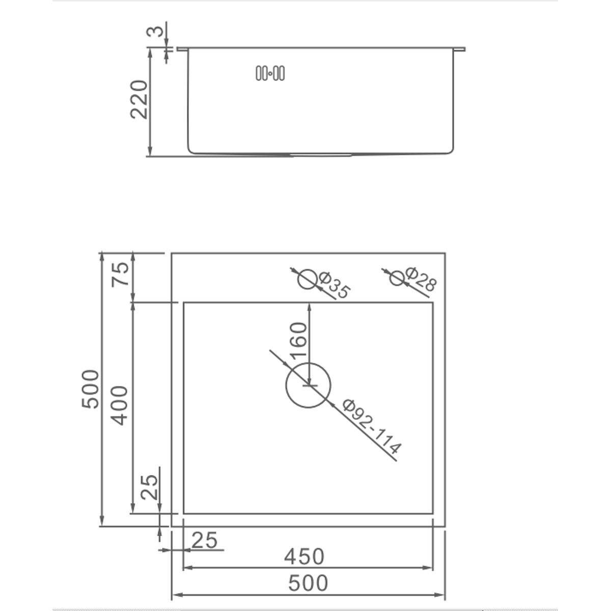 мойка врезная из нержавеющей стали aflorn af96050f