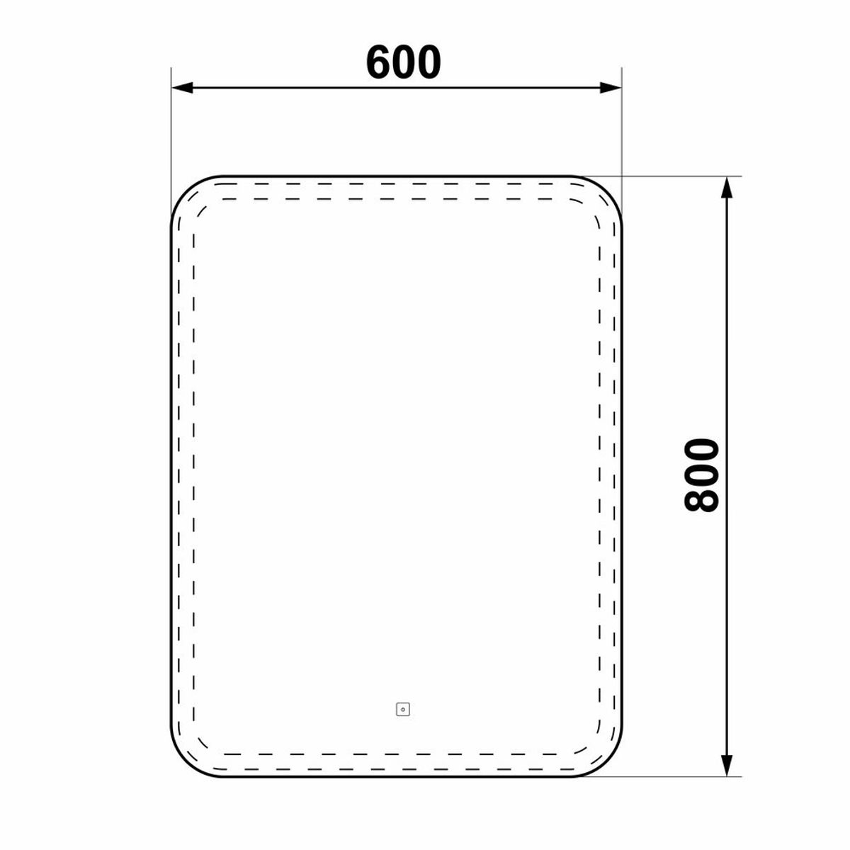 Зеркало-шкаф Континент Elliott led 600х800