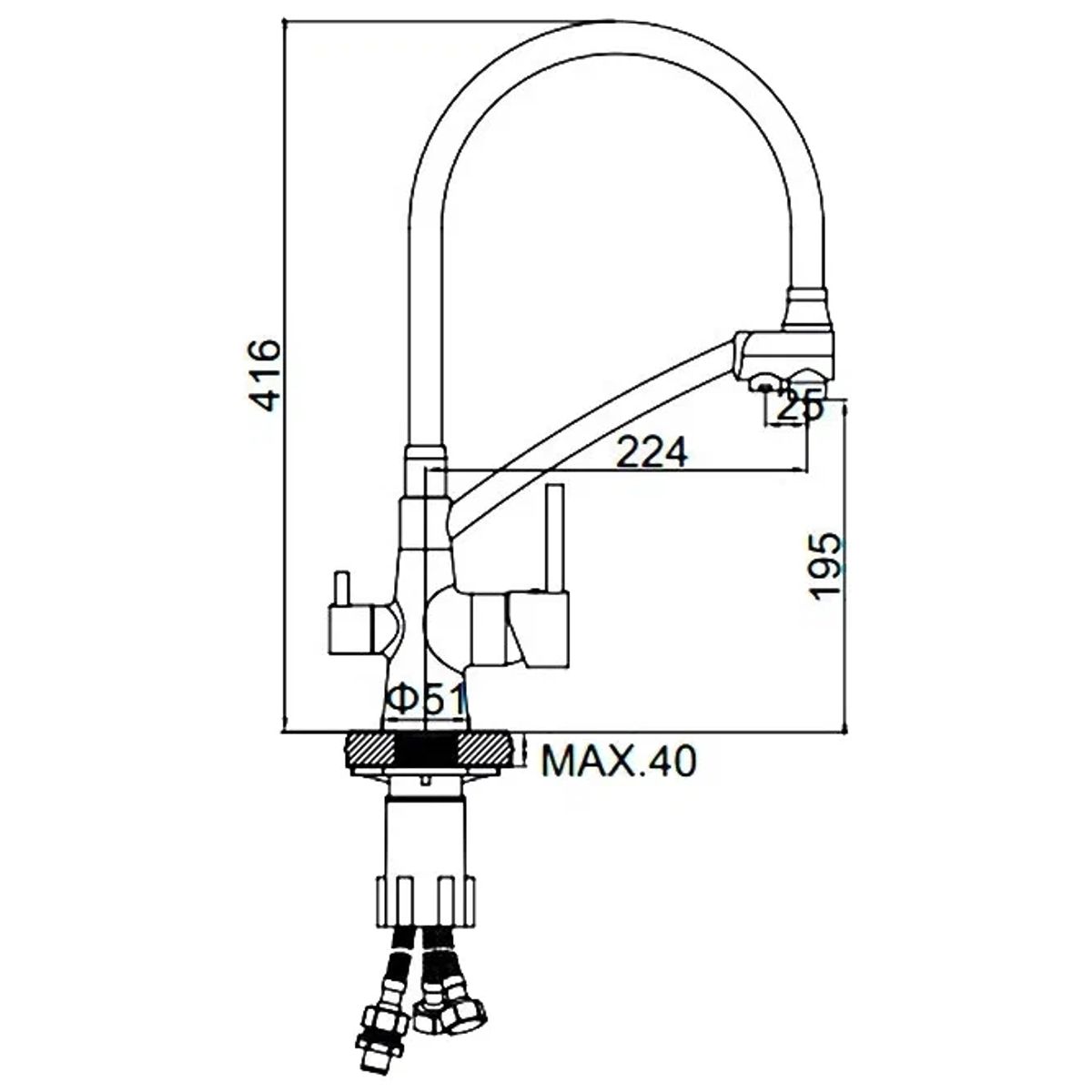 Смеситель Ledeme l4055-3