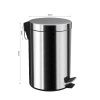 Ведро для мусора Санакс 107 из нержавеющей стали с педалью 7л