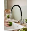 Смеситель для кухни Gross Aqua ColorFlex 3241508B с гибким изливом чёрный
