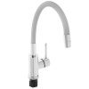 Смеситель для кухни Gross Aqua ColorFlex 3241508G с гибким изливом серый