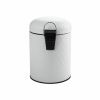 Ведро для мусора Санакс 1505 Белое из нержавеющей стали с педалью 5л Ведро для мусора Санакс 1505 Белое из нержавеющей стали с педалью 5л