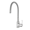 Смеситель для кухни Ledeme Rainbow L4898-9 с гибким изливом серый