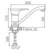 Смеситель для кухни Ledeme H14-B L4514B-2