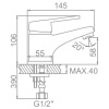 Смеситель для умывальника Ledeme H68-B L1068-B