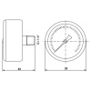 Манометр аксиальный TIM Y-50T-6 1/4