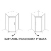 Душевое ограждение ALEX BAITLER AB245-100 (1000*1000*2000) тонированное стекло 8 мм