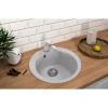 Мойка для кухни врезная BERGG Granit Виктори Z30Q10 светло-серая из литьевого мрамора, 47.5*47.5 см без сифона