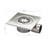 Трап Санакс из нержавеющей стали 150х150   горизонтальный 00023