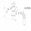 Сифон для тюльпана, умывальника с прикручивающимся выпуском Unicorn А320V с отводом для стиральной машины