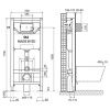 Инсталляция для унитаза OLI 120 ECO Sanitarblock 879236 механическая без кнопки