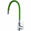 Смеситель для кухни Ledeme Rainbow L4898-5 с гибким изливом зеленый