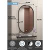 Зеркало для ванной Prime ЗЛП2199 Black 450х800 LED подсветка в МДФ раме