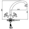 Смеситель для кухни Ledeme H11 L5911
