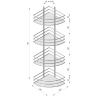 Полка для ванной ProfFero П0001903 Хром угловая настенная 4 яруса