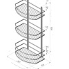 Полка для ванной ProfFero П0001436 Хром настенная 3 яруса Полка для ванной ProfFero П0001436 Хром настенная 3 яруса