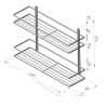 Полка для ванной ProfFero П0001907 Белая настенная 2 яруса Полка для ванной ProfFero П0001907 Белая настенная 2 яруса