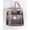 Мойка для кухни врезная GERHANS RK35050 хром из нержавеющей стали, 50*50 см с сифоном