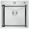 Мойка для кухни врезная GERHANS RK35050 хром из нержавеющей стали, 50*50 см с сифоном