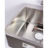 Мойка для кухни врезная GERHANS RK35050 хром из нержавеющей стали, 50*50 см с сифоном