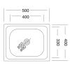 Мойка для кухни врезная VLADIX V-407 из нержавеющей стали, 50*40 см без сифона