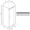 Душевое ограждение ERLIT™ ER10109H-C4 (900*900*2000) тонированное стекло 6 мм