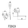 Смеситель для ванны Fmark FS8424 сатин