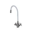 Смеситель для кухни Fmark FS8442-02 с гибким изливом белый