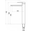 Смеситель для раковины Savol S-601811GH с высоким изливом черный