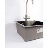 Мойка для кухни врезная GERHANS RK35050B графи из нержавеющей стали, 50х50 см с сифоном