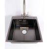 Мойка для кухни врезная GERHANS RK35050B графи из нержавеющей стали, 50х50 см с сифоном