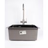 Мойка для кухни врезная GERHANS RK35050B графи из нержавеющей стали, 50х50 см с сифоном