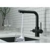 Смеситель для кухни Gross Aqua Ecolife 3120609MB с подключением к фильтру воды черный