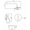 Смеситель Встроенный Potato для ванны P3310-2 (4)