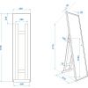 Зеркало напольное Tower LED  450х1750 ЗЛП960