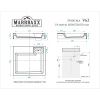 Раковина для ванной MARRBAXX Энигма V62 (сигн.бел.) Granit  Д-600мм, Ш-550мм, Г-110мм