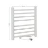 Полотенцесушитель BRIMIX 08061W Белый глянец электрический лесенка 600 х 500 х 100 мм на 8 перекладин 190 W