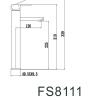 Смеситель для раковины Fmark FS8111H с высоким изливом черный