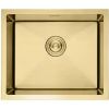Мойка для кухни врезная GERHANS RK35043G золотая из нержавеющей стали, 50х43 см с сифоном