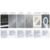 Зеркало Burzhe LED 600х700 с бесконтактным сенсором, холодная подсветка ЗЛП531