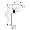 Дозатор для кухонной мойки врезной LEDEME L405U графит из пластика/металла, 240 мл механический
