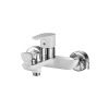 Смеситель для ванны Gross Aqua 2515288СW Space White Chrome белый