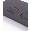 Панель механическая двойная Oli Plain Oliveira 070829 черная soft touch