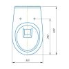 Унитаз подвесной РИО Люкс (с микролифтом) ROSA 30745