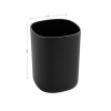 Стакан для зубных щеток Санакс 29036 черный, пластиковый