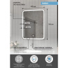 Зеркало Russo LED 600x700 ЗЛП3034 с сенсором