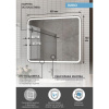 Зеркало Russo LED 800x700 ЗЛП3037 с сенсором