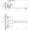 Смеситель для ванны RUSH Luson LU1630-51 с длинным изливом хром